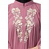 Designer Irani Kaftan with chikan embroidery work- Puce Pink Designer Irani Kaftan with chikan embroidery work- Puce Pink